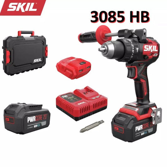 TRAPANO A PERCUSSIONE  A BATTERIA SKIL 3085 HB BRUSHLESS 2X20VMAX-4,0 120NM
