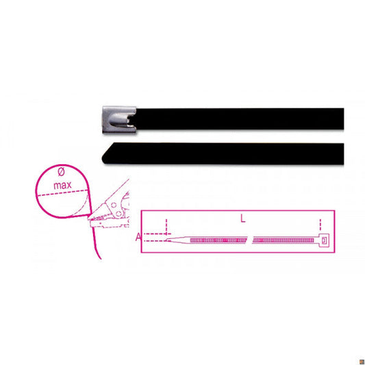 FASC.BLOCC. INOX+POLIEST. 7,9X360