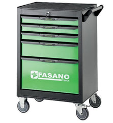 CARRELLO PORTA UTENSILI MODELLO FG 101 CON TOP IN GOMMA A 5 CASSETTI