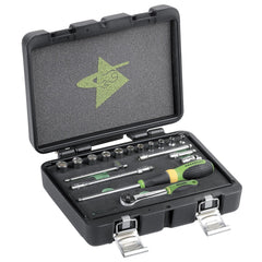 Set Chiavi a Bussola Esagonali 1/4" Fasano Tools 624/S18 - 18 Pezzi in Cassetta ABS