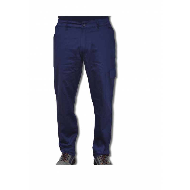 PANTALONE COTONE BLU TG.54