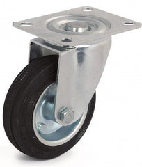 RUOTA GOMMA PIASTRA SUPPORTO GIREVOLE Ø 200   EPBSX