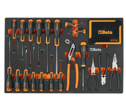 Carrello Beta RSC24 con 7 cassetti e inclusi 224 utensili automotive