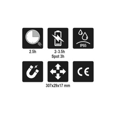 Lampada sottile a 3 LED snodata ricaricabile