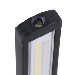 Lampada da ispezione ricaricabile a LED, con doppia emissione luminosa, snodata e orientabile a 180°